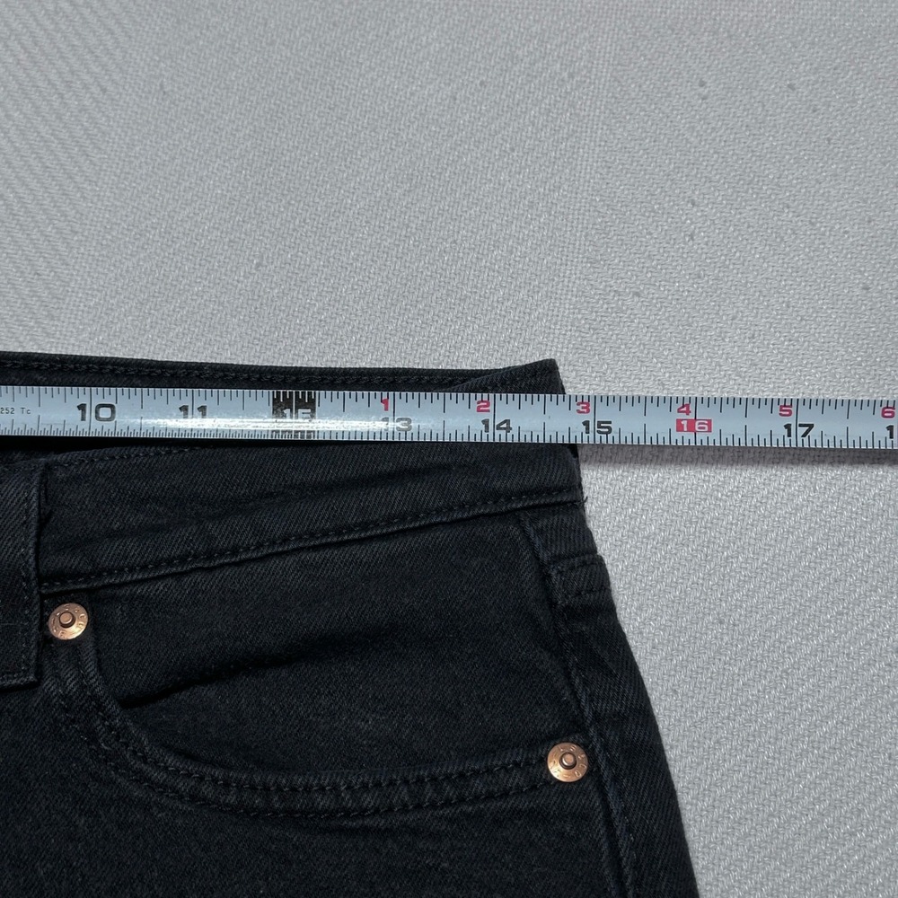 Levi's Wedgie Straight Jeans Womens 28 High Rise Button Fly Black Wash Denim - Picture 12 of 16